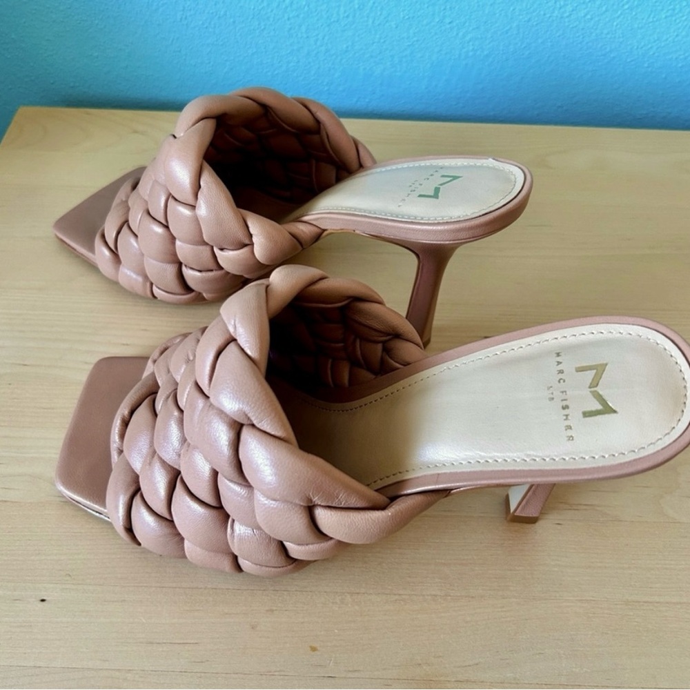 Marc Fisher Dakina Braided Leather Stiletto Slide - Picture 4 of 9